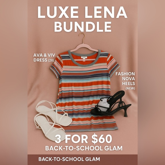 Women’s Striped T-Shirt Dress – Size 3X - Picture 4 of 5